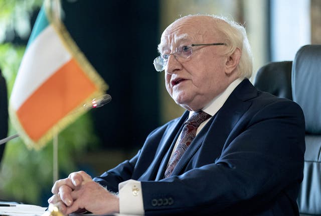 Irish President Michael D Higgins will deliver a recorded message to the Bloody Sunday families on Sunday (Maxwells/PA)