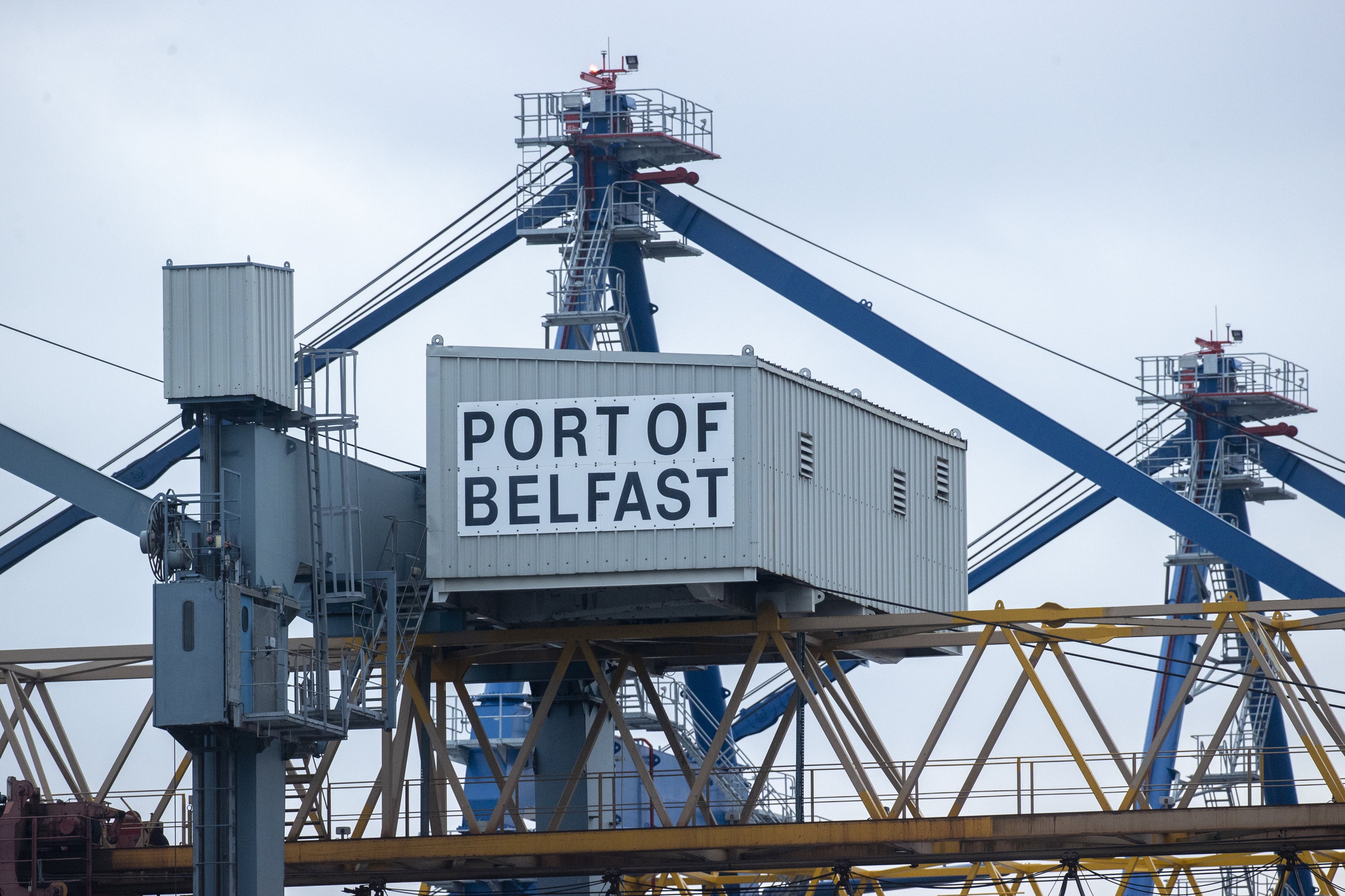 Sinn Fein has accused Edwin Poots of stunt politics over his threat to halt port checks (Liam McBurney/PA)