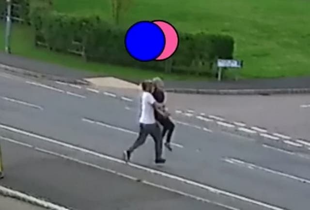 <p>Video grab from footage showing the kidnap of 19-year-old Angel Lynn, in Leicestershire</p>