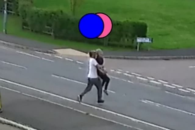 <p>Video grab from footage showing the kidnap of 19-year-old Angel Lynn, in Leicestershire</p>