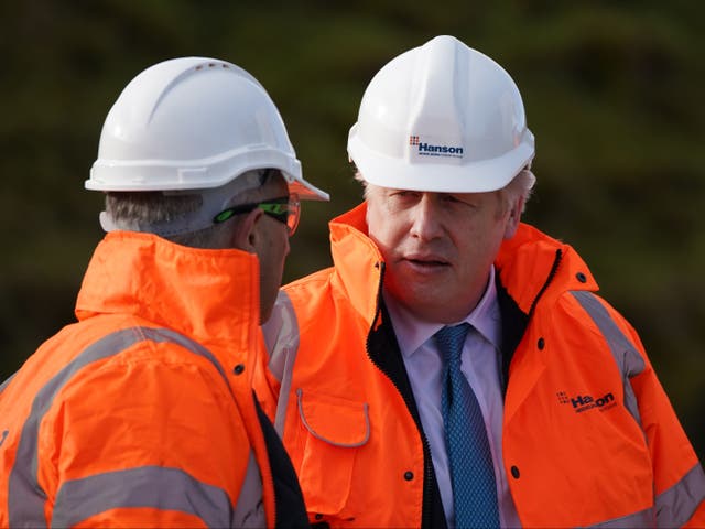 <p>Mr Johnson made the comments on a visit to north Wales </p>