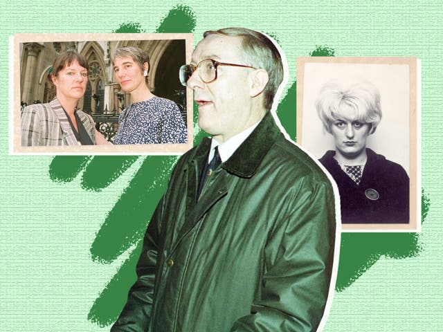 <p>Andrew McCooey took on such diverse causes as those of Susan Hagan and Sally Croft (left) and Myra Hindley</p>