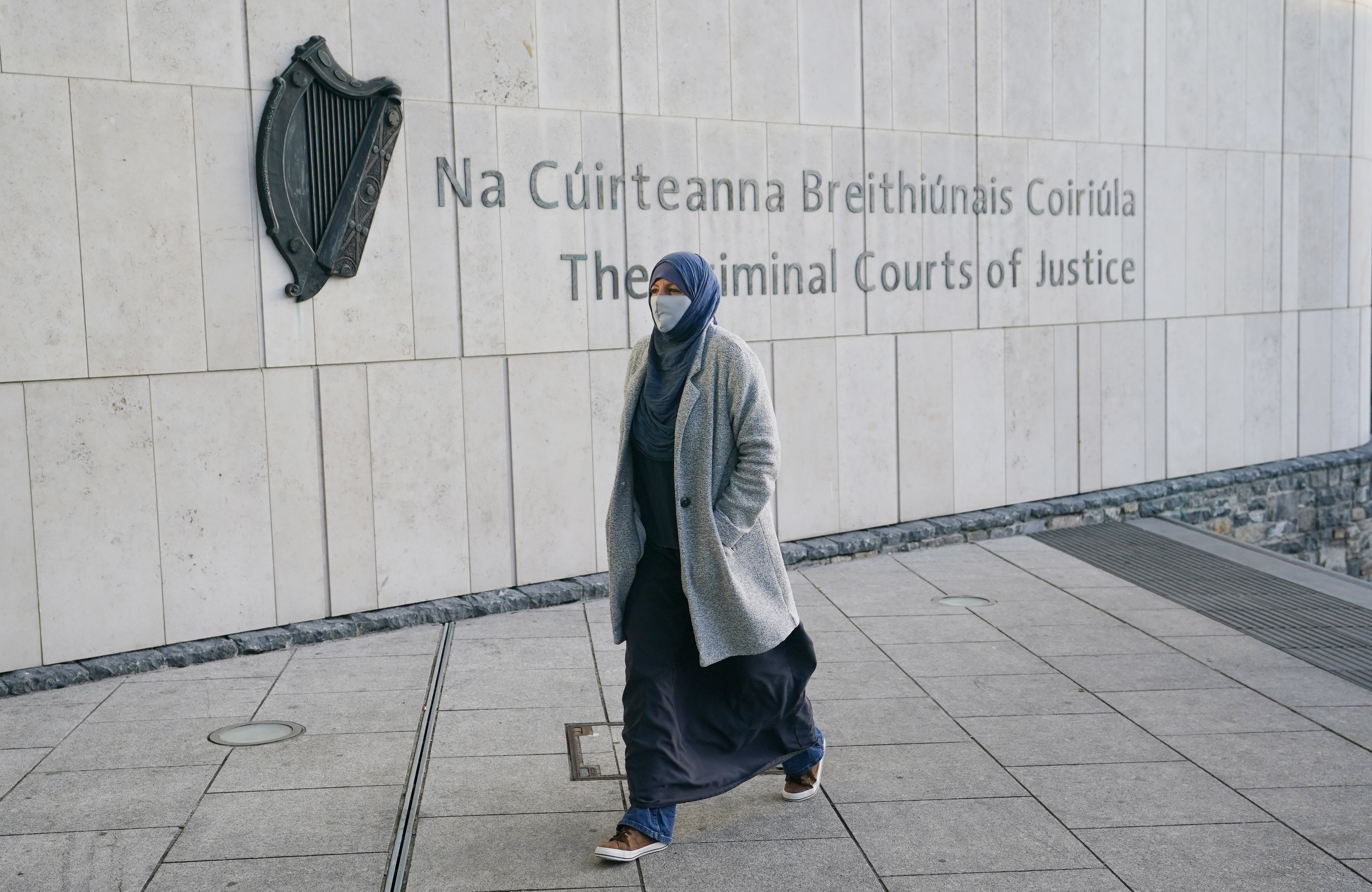 Lisa Smith, accused of terrorism offences, arrives at the Special Criminal Court in Dublin. (Niall Carson/PA)