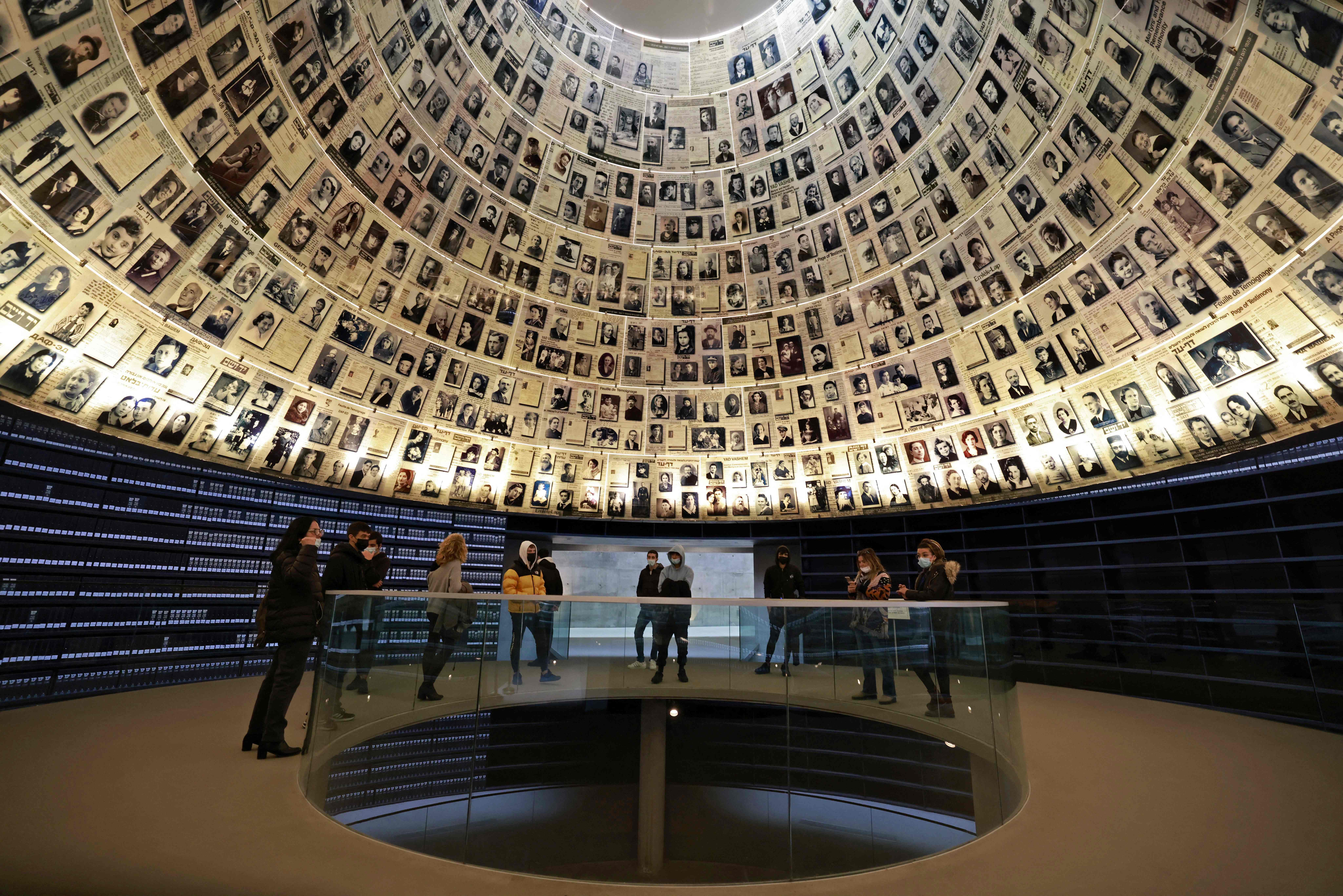 Students visit Yad Vashem Holocaust Remembrance Centre in Jerusalem, Israel, on 26 January 2022.