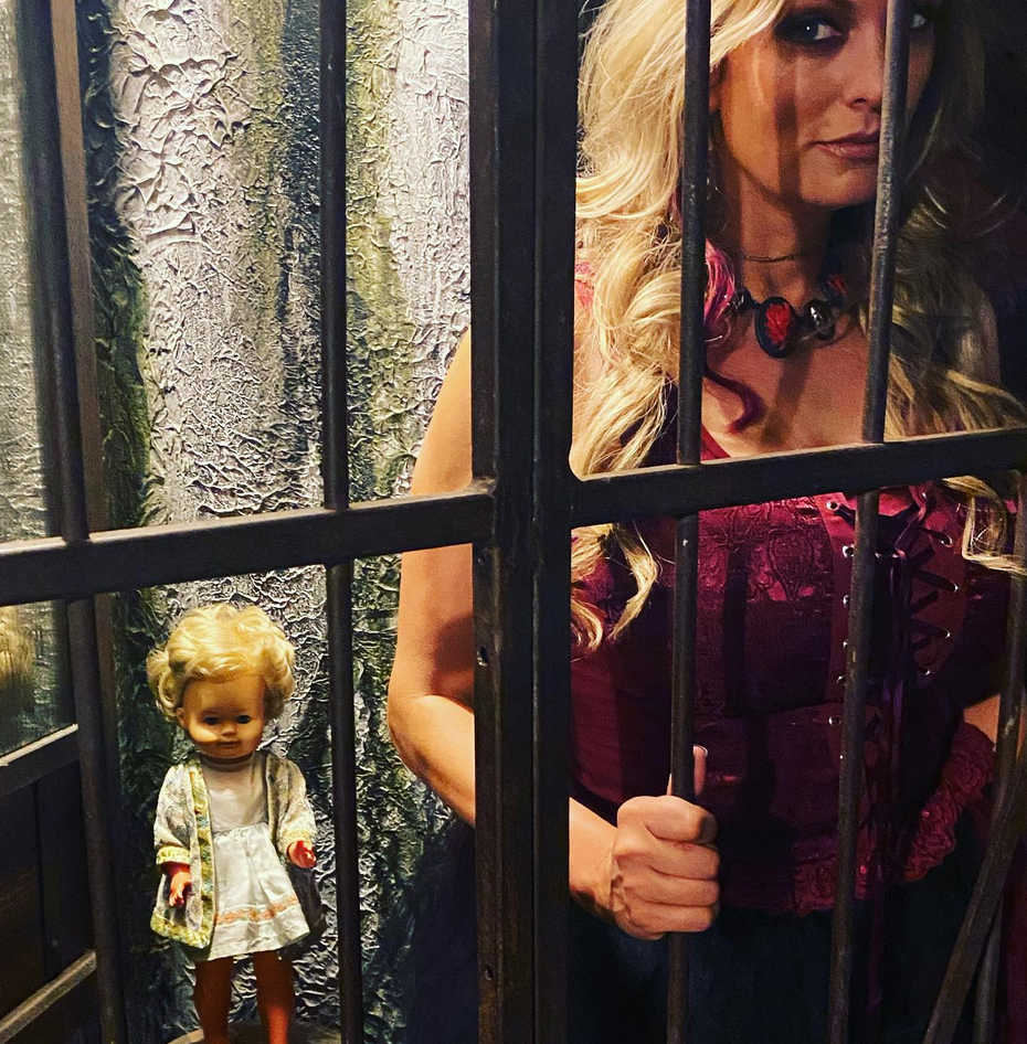 Stormy Daniels and ‘Susan’, the haunted doll from her paranormal TV show Spooky Babes