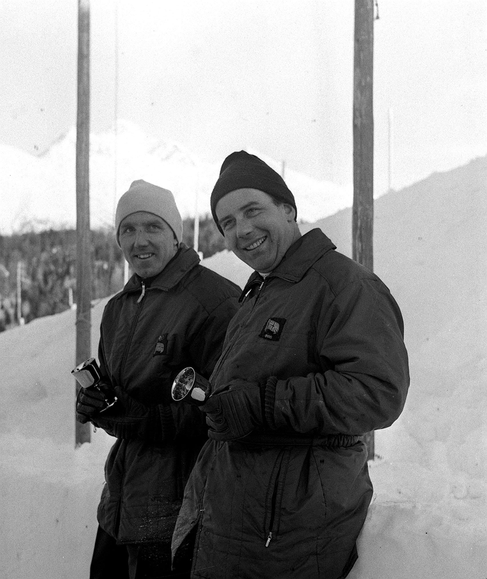 Robin Dixon (left) and Tony Nash made Olympic bobsleigh history (PA Archive)