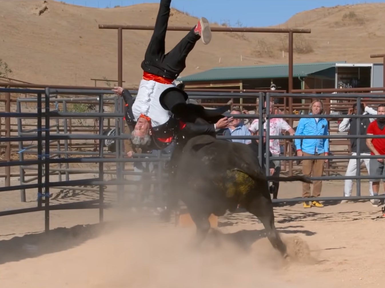 The stunt in question, which is featured in the trailer for ‘Jackass Forever'