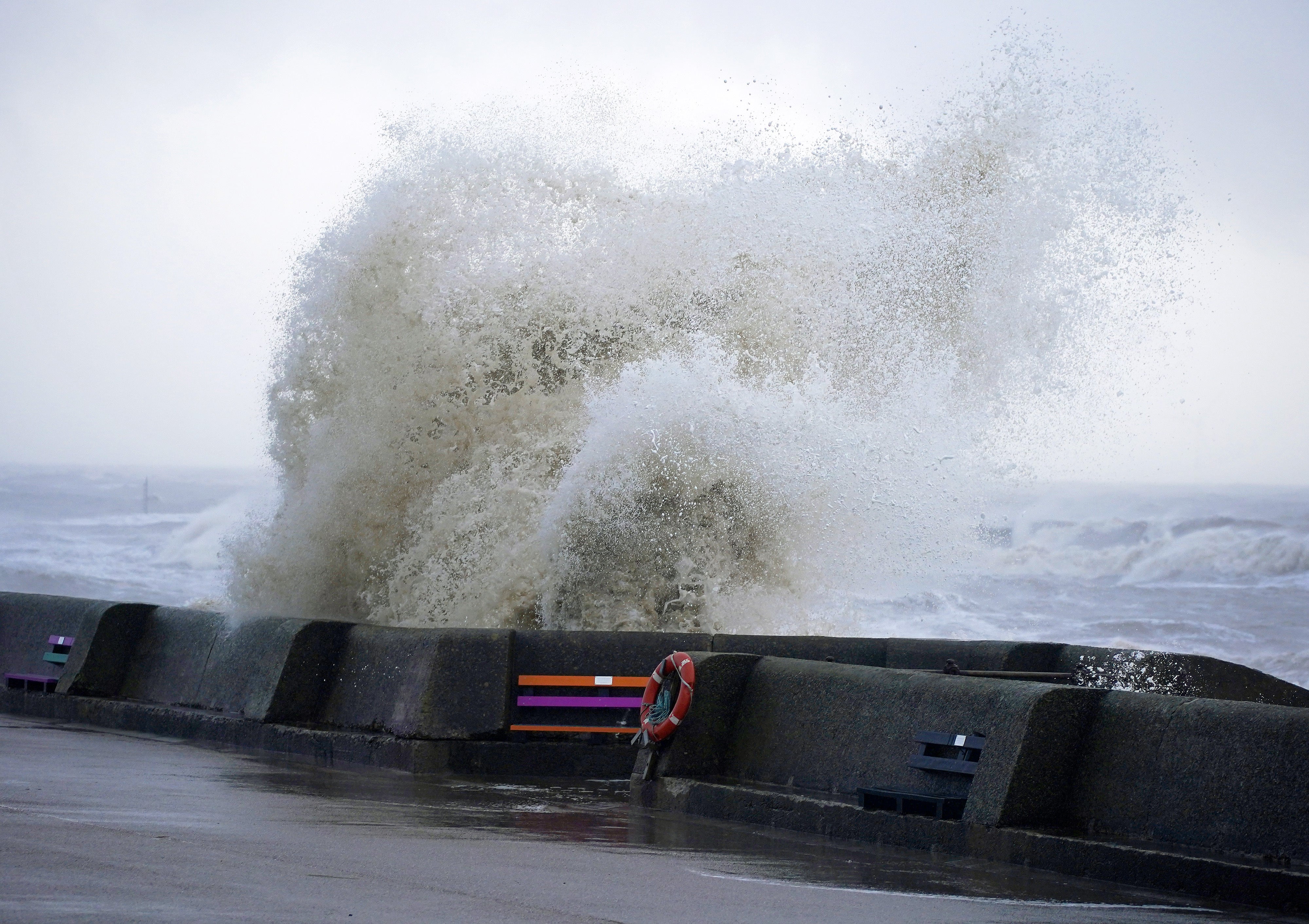 Winds are expected to reach speeds of 80mph across coastal parts of the UK this weekend (PA)