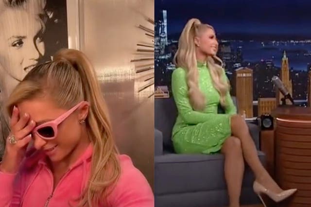 <p>Paris Hilton responds to TikTok of her wearing two different heels on The Tonight Show</p>