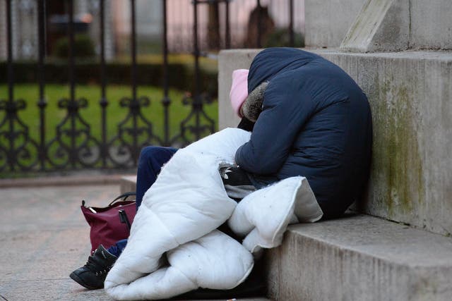 The December 2021 figures, released by the Department of Housing, show that 8,914 people were homeless (PA)