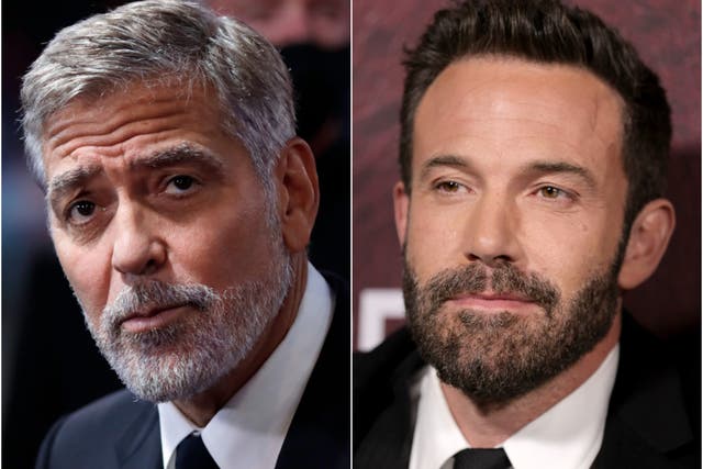 <p>George Clooney and Ben Affleck</p>