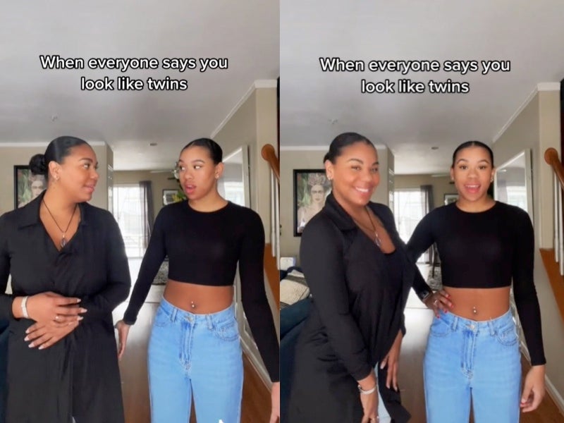 Mother and daughter show off resemblance in viral video