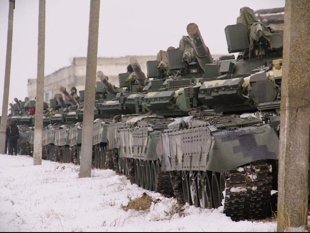 <p>The Ukrainian military in Odessa on Friday</p>