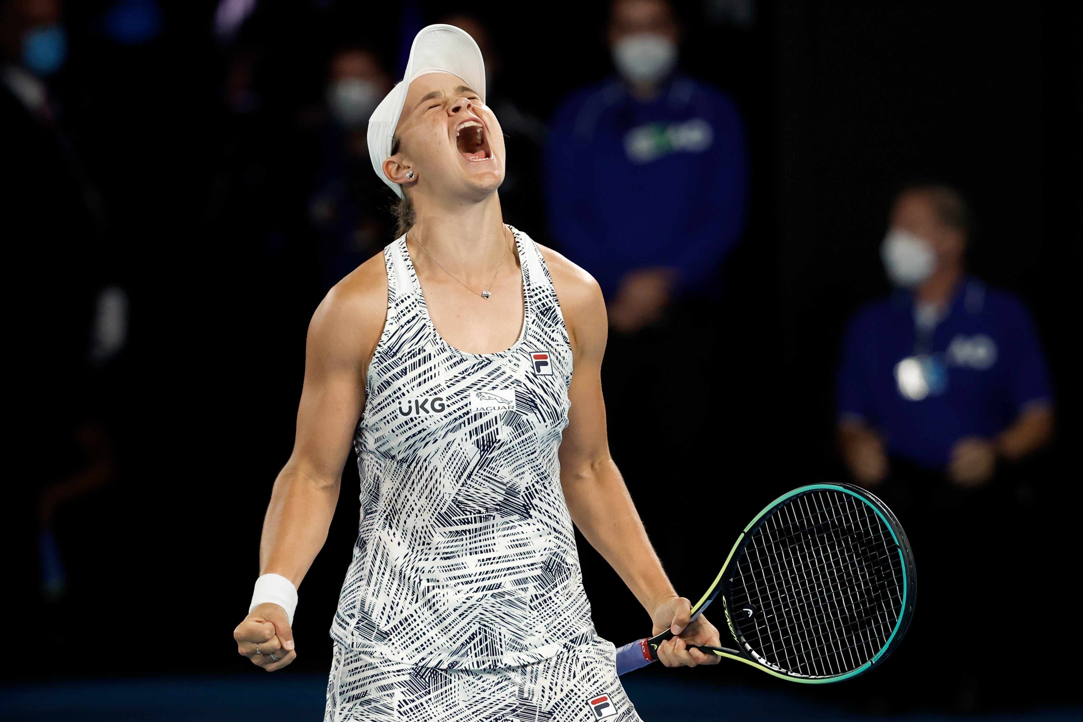 Ashleigh Barty celebrates her victory