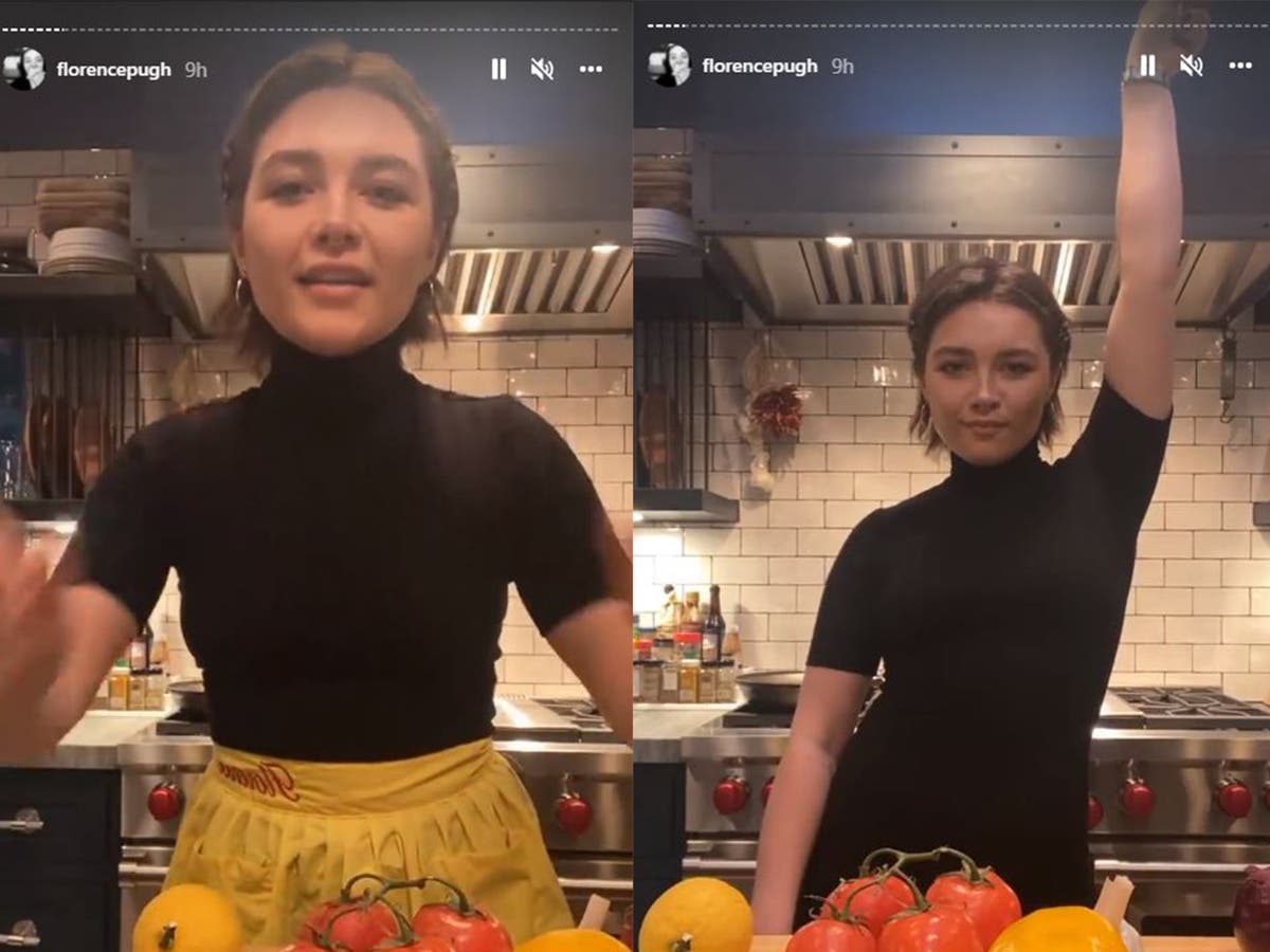 Florence Pugh delights fans with new cooking tutorial | The Independent