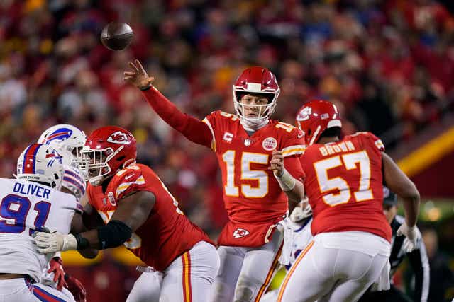 Patrick Mahomes led Kansas City Chiefs to victory last weekend in a game dubbed one of the greatest in NFL’s history (Charlie Riedel/AP)