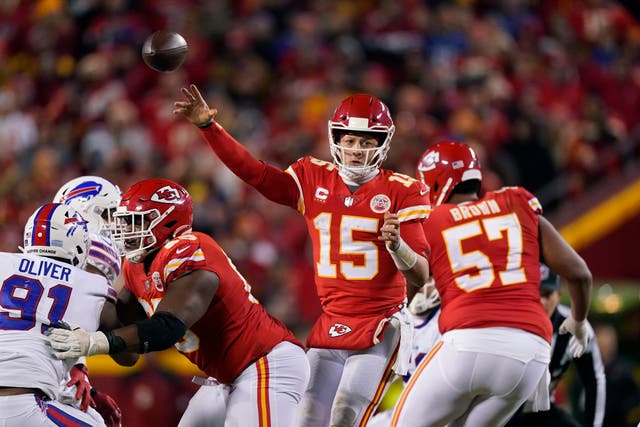 Patrick Mahomes led Kansas City Chiefs to victory last weekend in a game dubbed one of the greatest in NFL’s history (Charlie Riedel/AP)