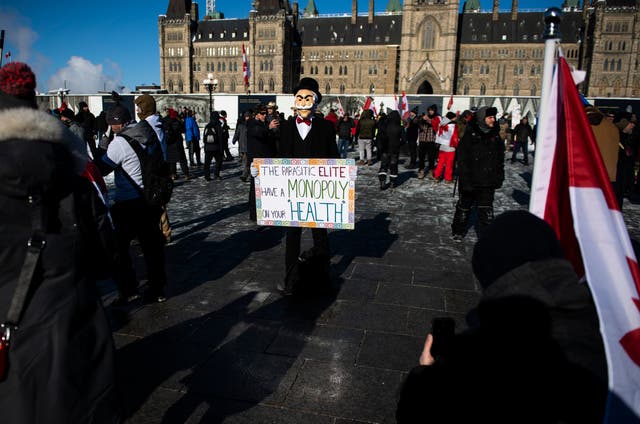 Canada Virus Outbreak Protest
