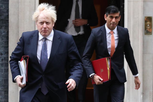 <p>Prime minister Boris Johnson and chancellor Rishi Sunak</p>
