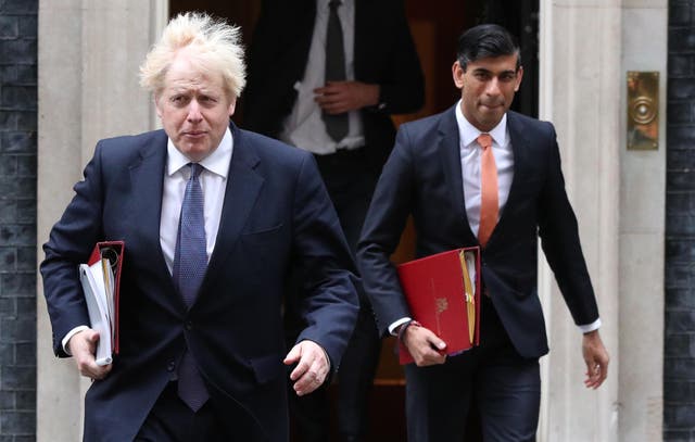 <p>Prime minister Boris Johnson and chancellor Rishi Sunak</p>