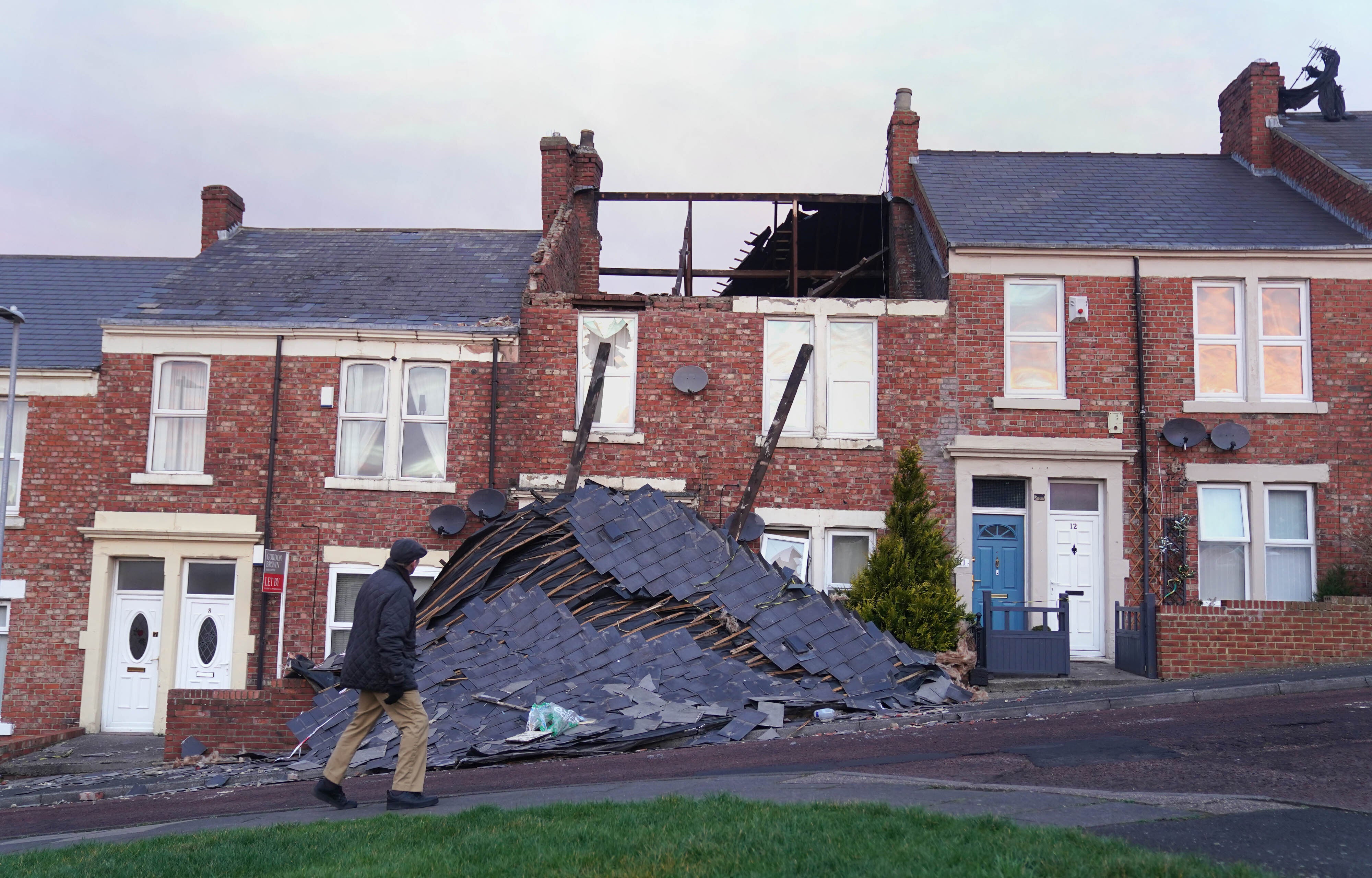 Storm Malik tore across the country and caused damage to properties and land (Owen Humphreys/PA)
