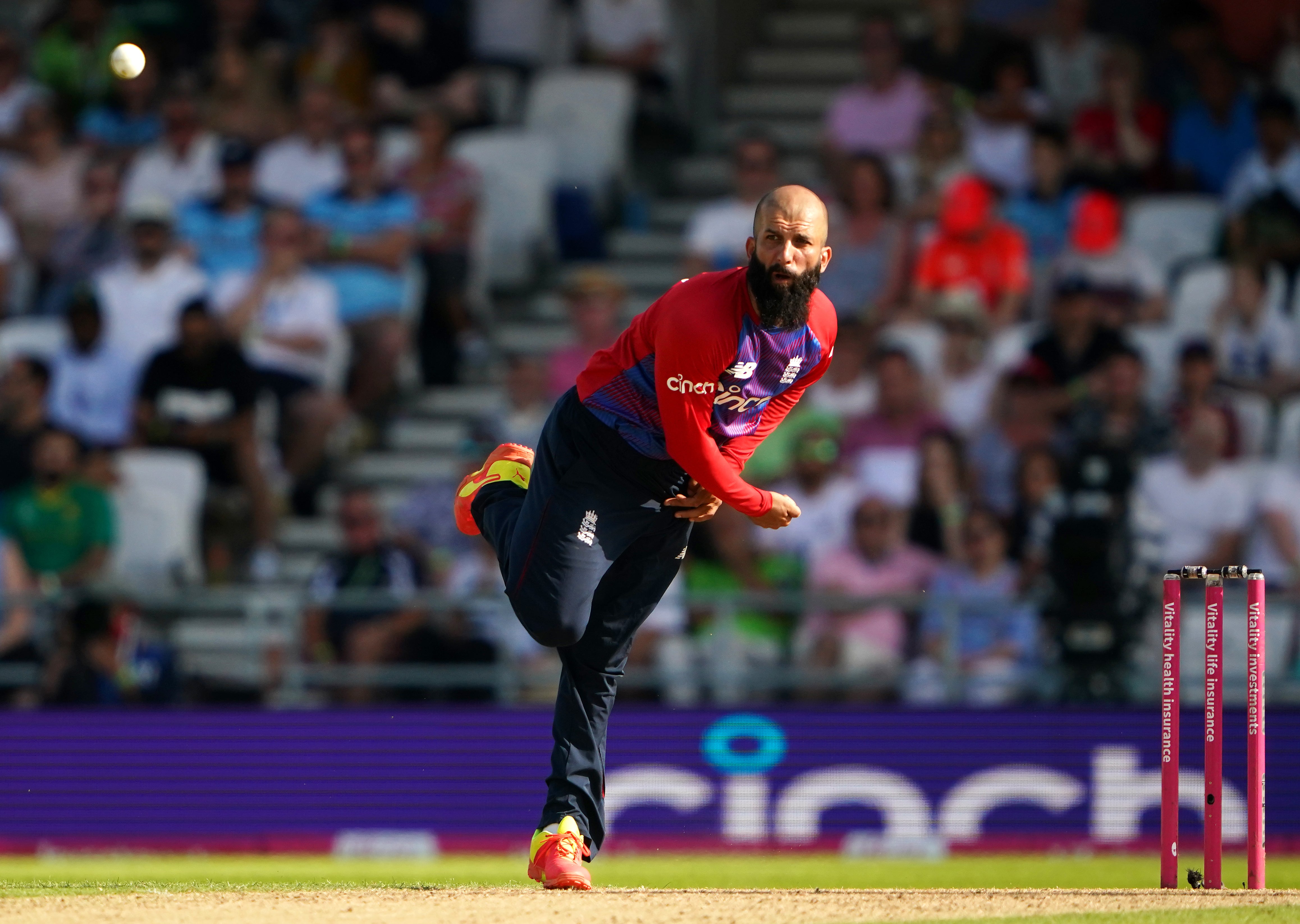 Moeen Ali, pictured, and fellow spinners Adil Rashid and Liam Livingstone took a combined four for 54 in the final T20 against the West Indies