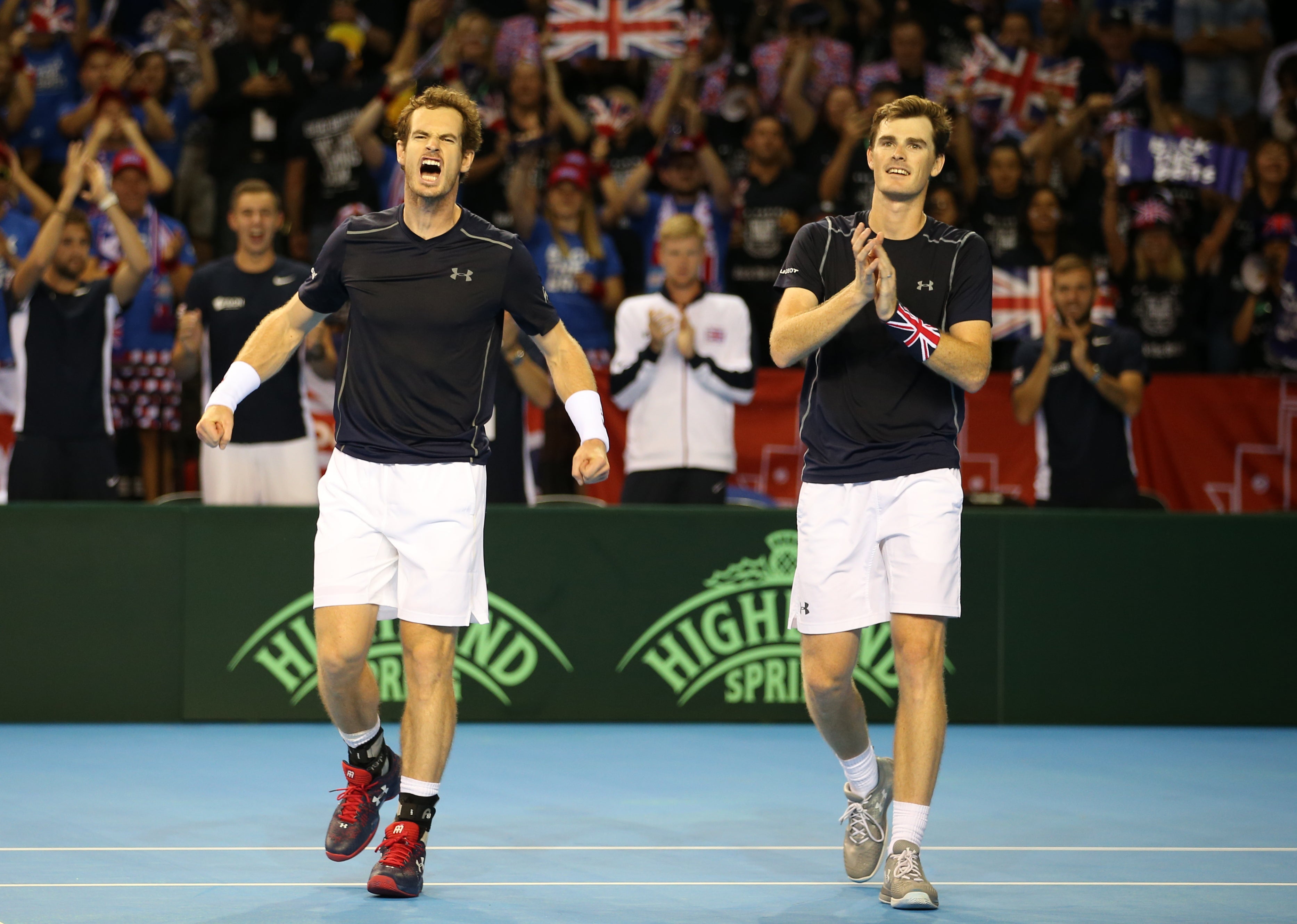 Andy and Jamie Murray are now due to line up in Aberdeen in December (Jane Barlow/PA)