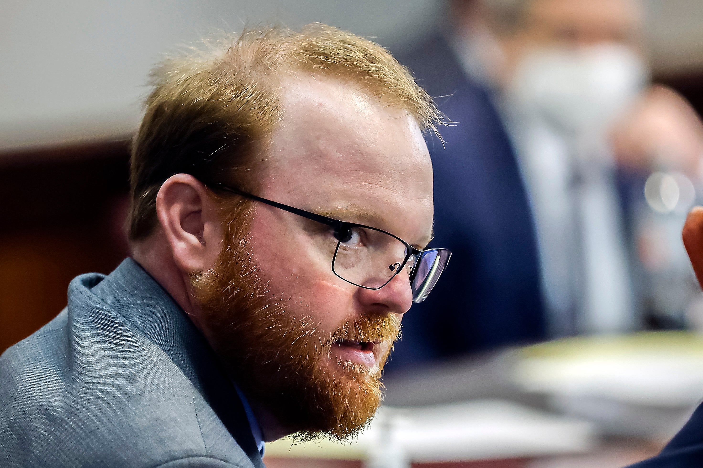 Travis McMichael during the state trial where he was found guilty of murder