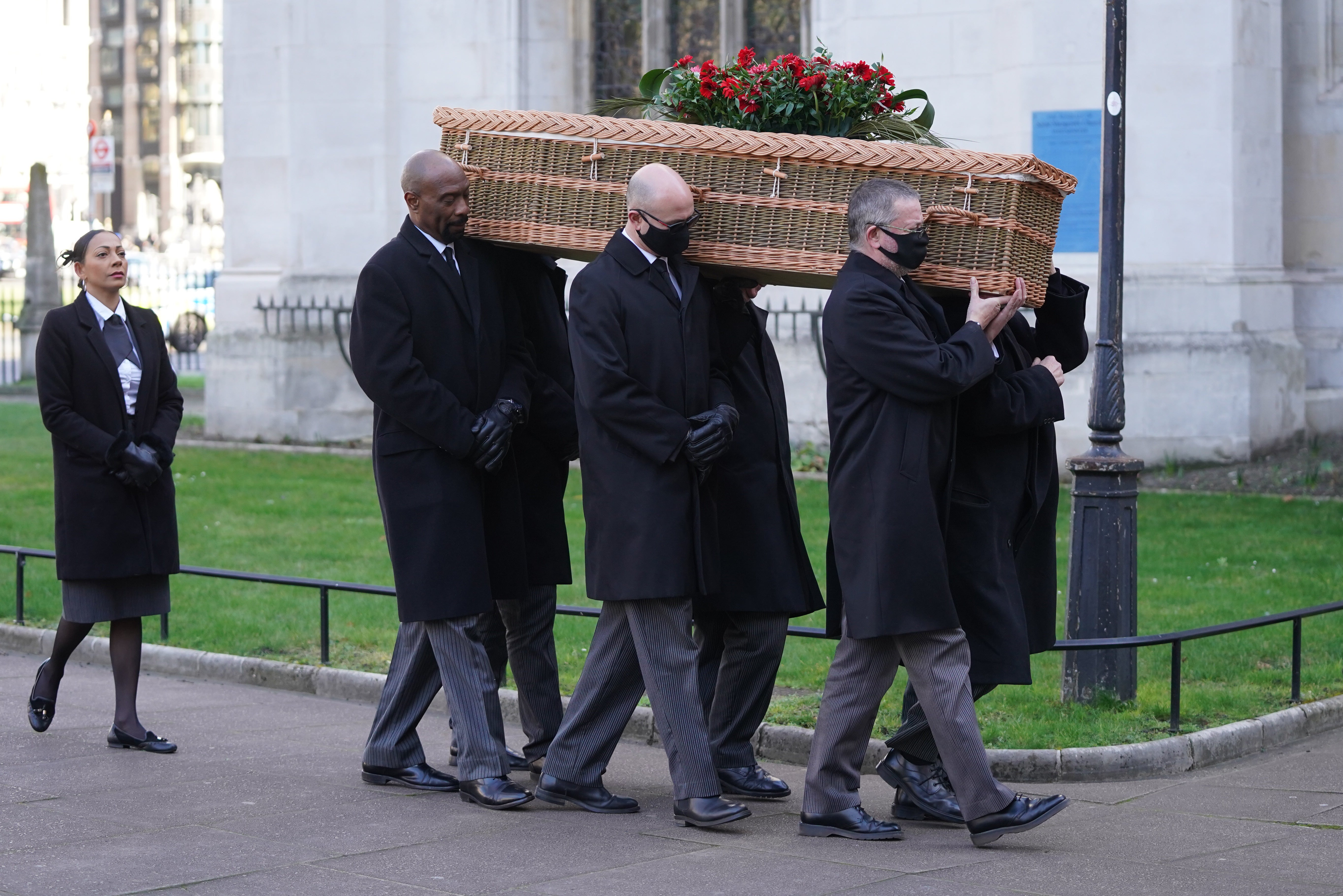 The funeral takes place of Labour MP Jack Dromey (Stefan Rousseau/PA)