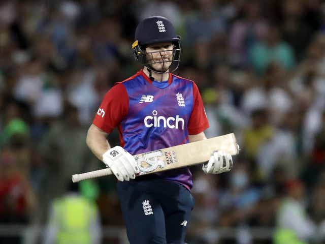 Eoin Morgan’s England were beaten by the West Indies (Nick Potts/PA)