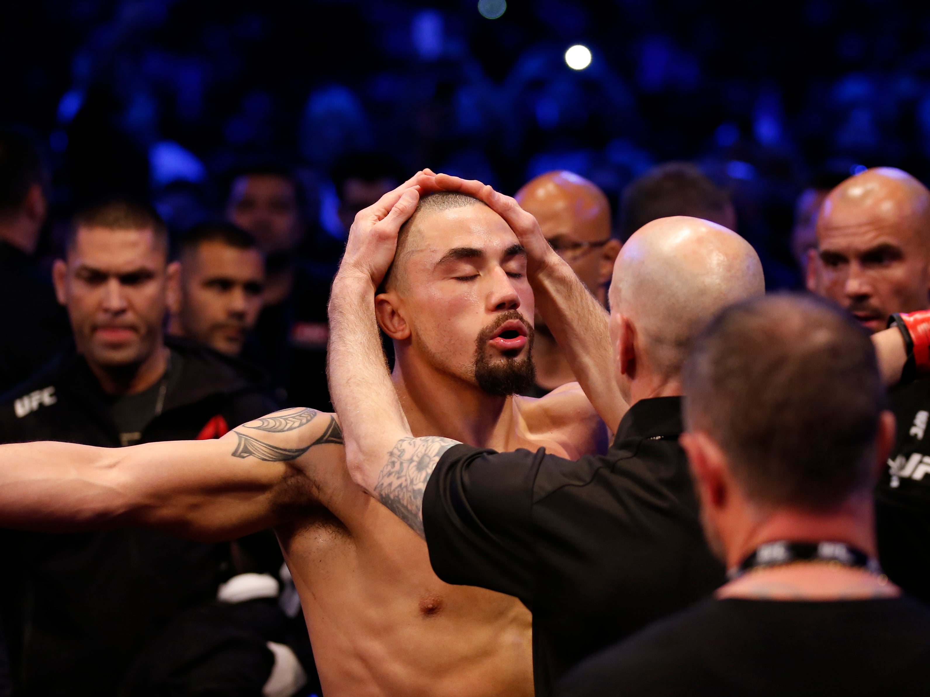 Robert Whittaker before his UFC 243 defeat by Israel Adesanya