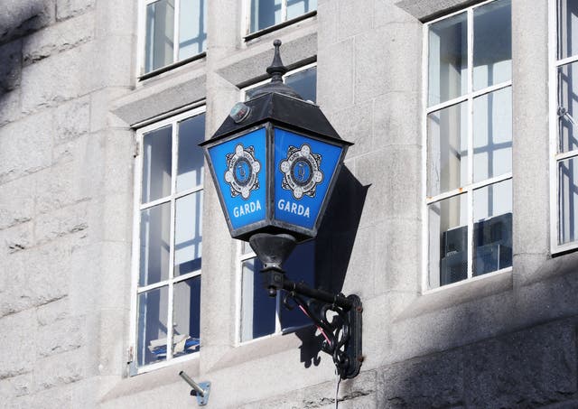 A stock picture of the Garda badge logo on Dublins Pearse Street station (Niall Carson/PA)