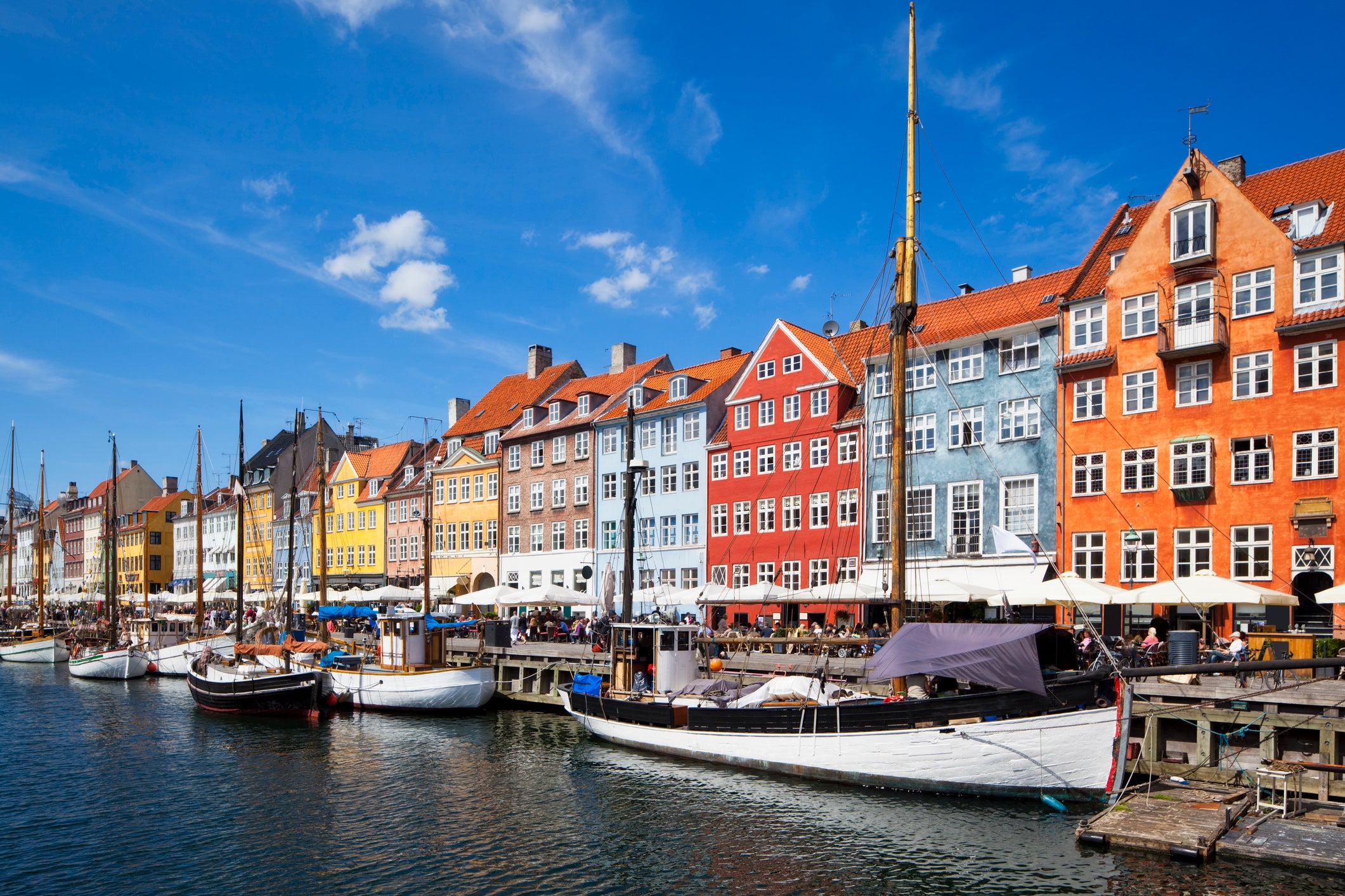 <p>The seventeenth century waterfront area of Nyhavn in Copenhagen, Denmark</p>