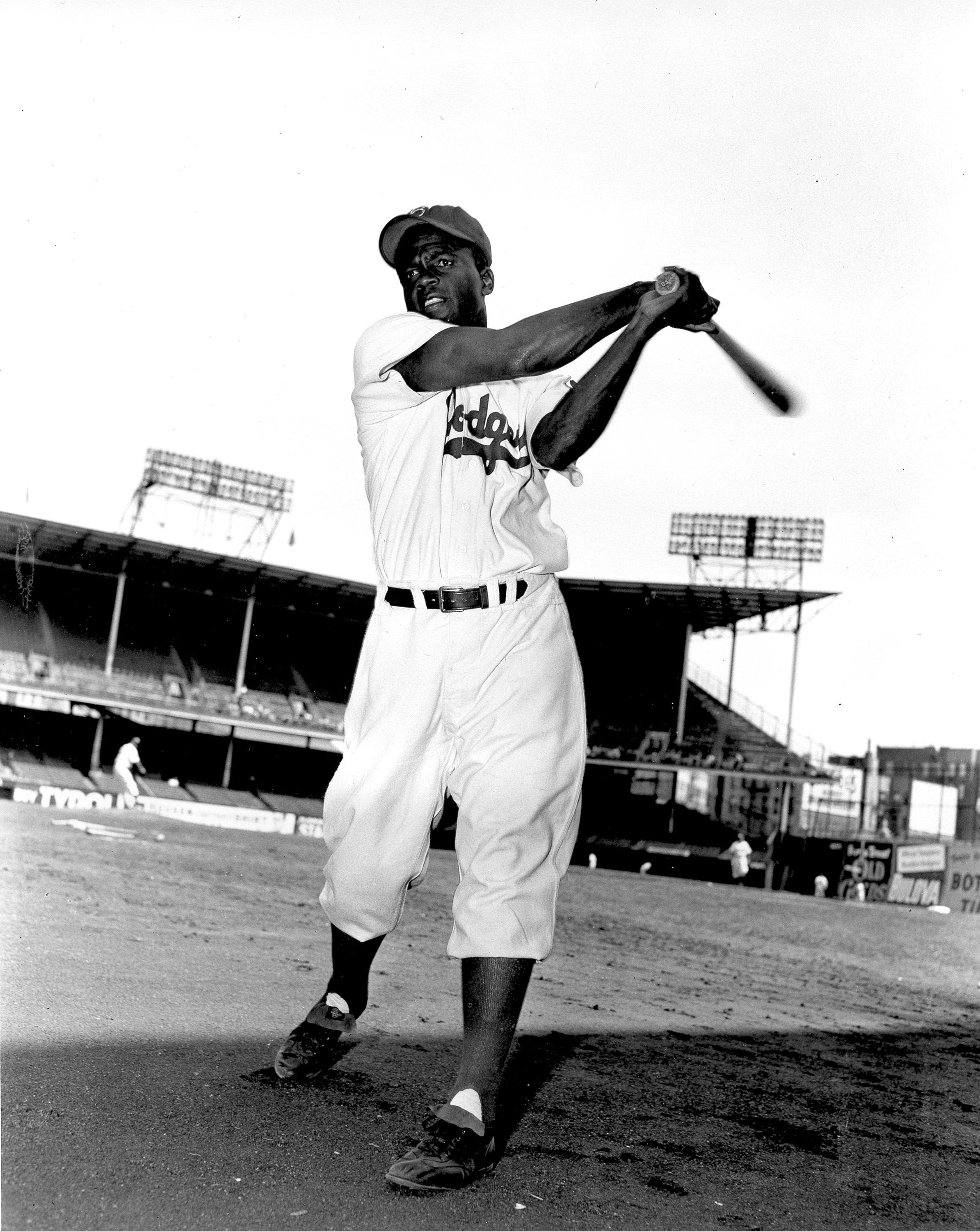 Vandalized Jackie Robinson Plaque