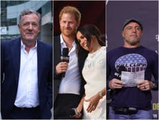 Piers Morgan takes aim at Prince Harry and Meghan Markle over Joe Rogan’s Spotify controversy 