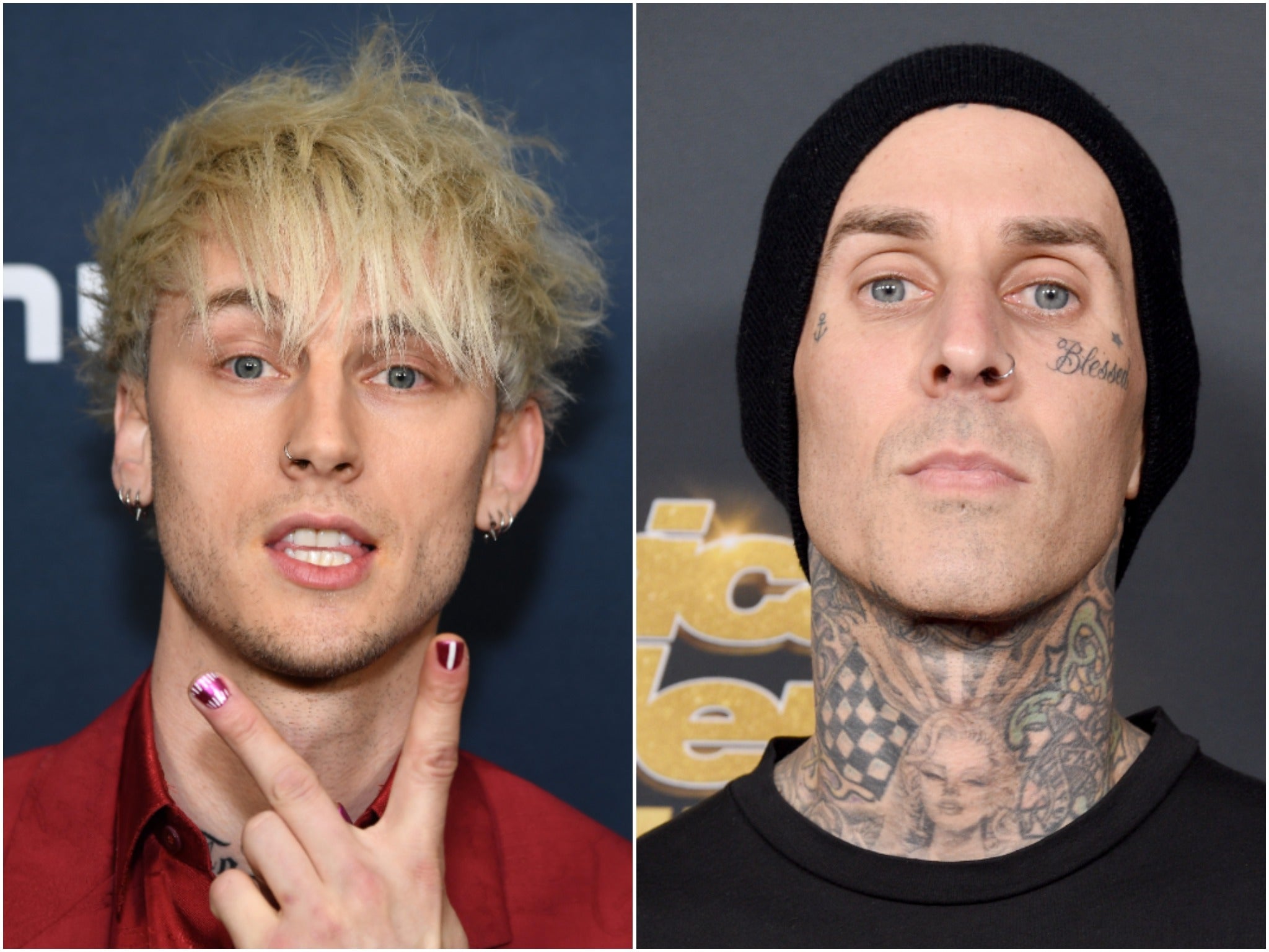 Machine Gun Kelly shows off ANOTHER bloody face injury after smashing wine  glass on face during show  Daily Mail Online