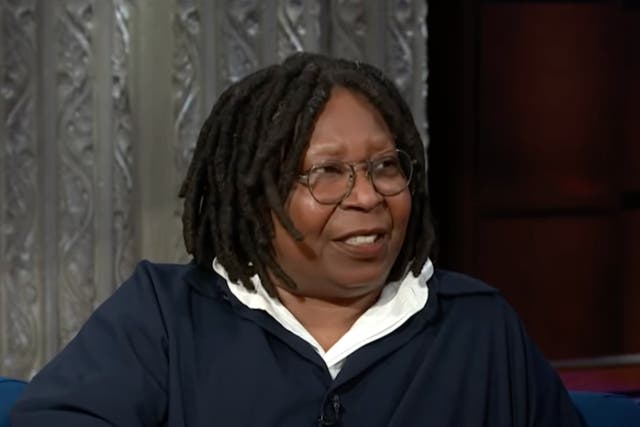 <p>Whoopi Goldberg appeared on Stephen Colbert’s show to discuss her controversial remarks about the Holocaust</p>
