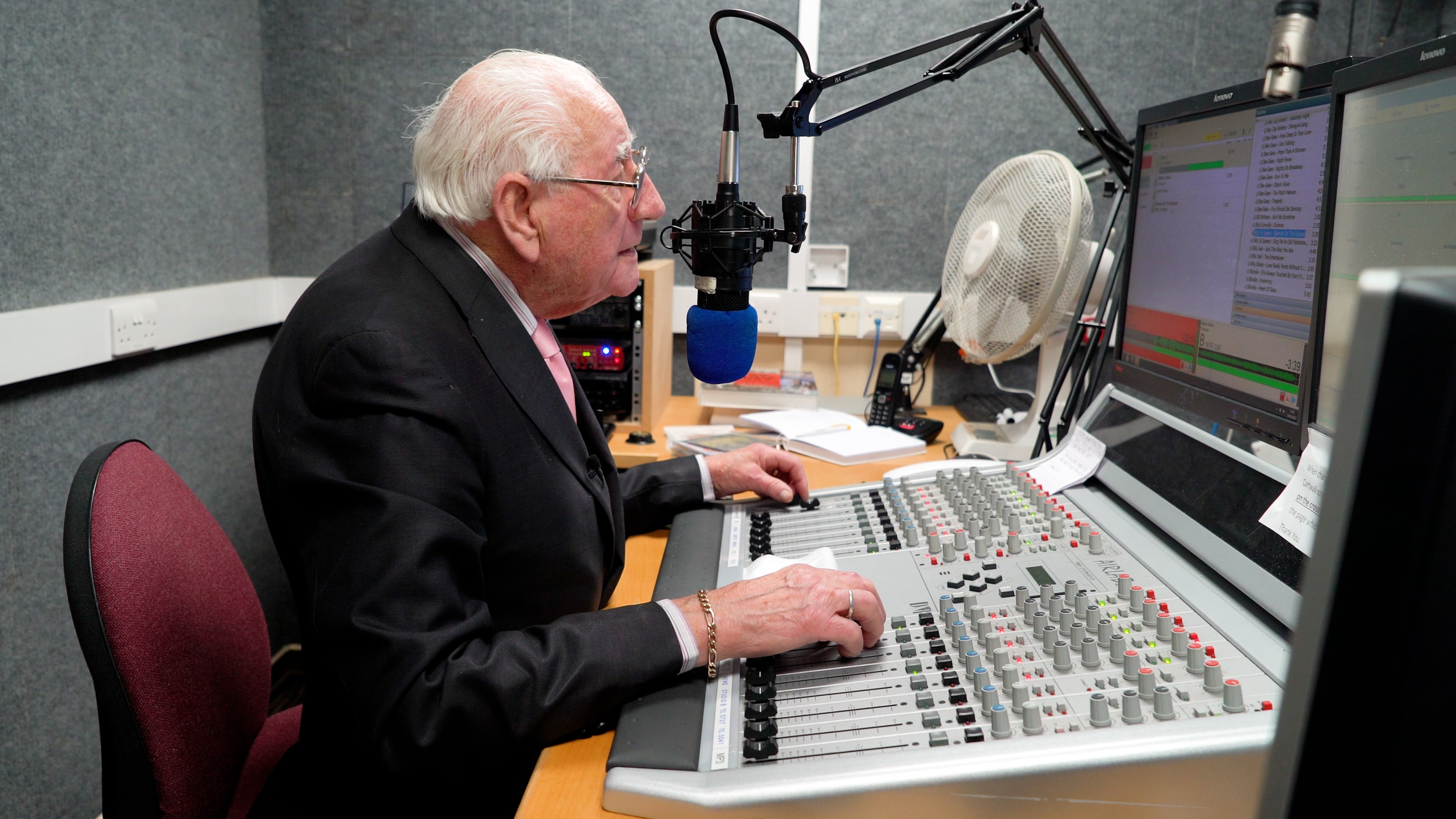 Patrick Murphy, from Bradford, has had a twice weekly show on St Luke’s Sound Hospital Radio for the past decade after he ‘got bored’ with retirement (Bradford Teaching Hospitals NHS Foundation Trust/PA)