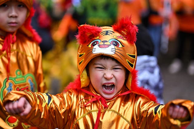 <p>Members of the Scottish Chinese community take part in Edinburgh Chinese New Year Festival on January 30, 2022</p>