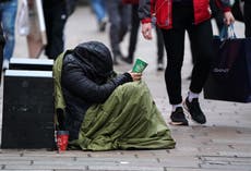 Homelessness and rough sleeping on the rise, figures show