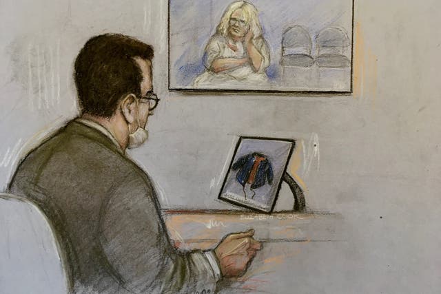 Ruth Neave, mother of Rikki Neave, appearing via video link at the Old Bailey (Elizabeth Cook/PA)