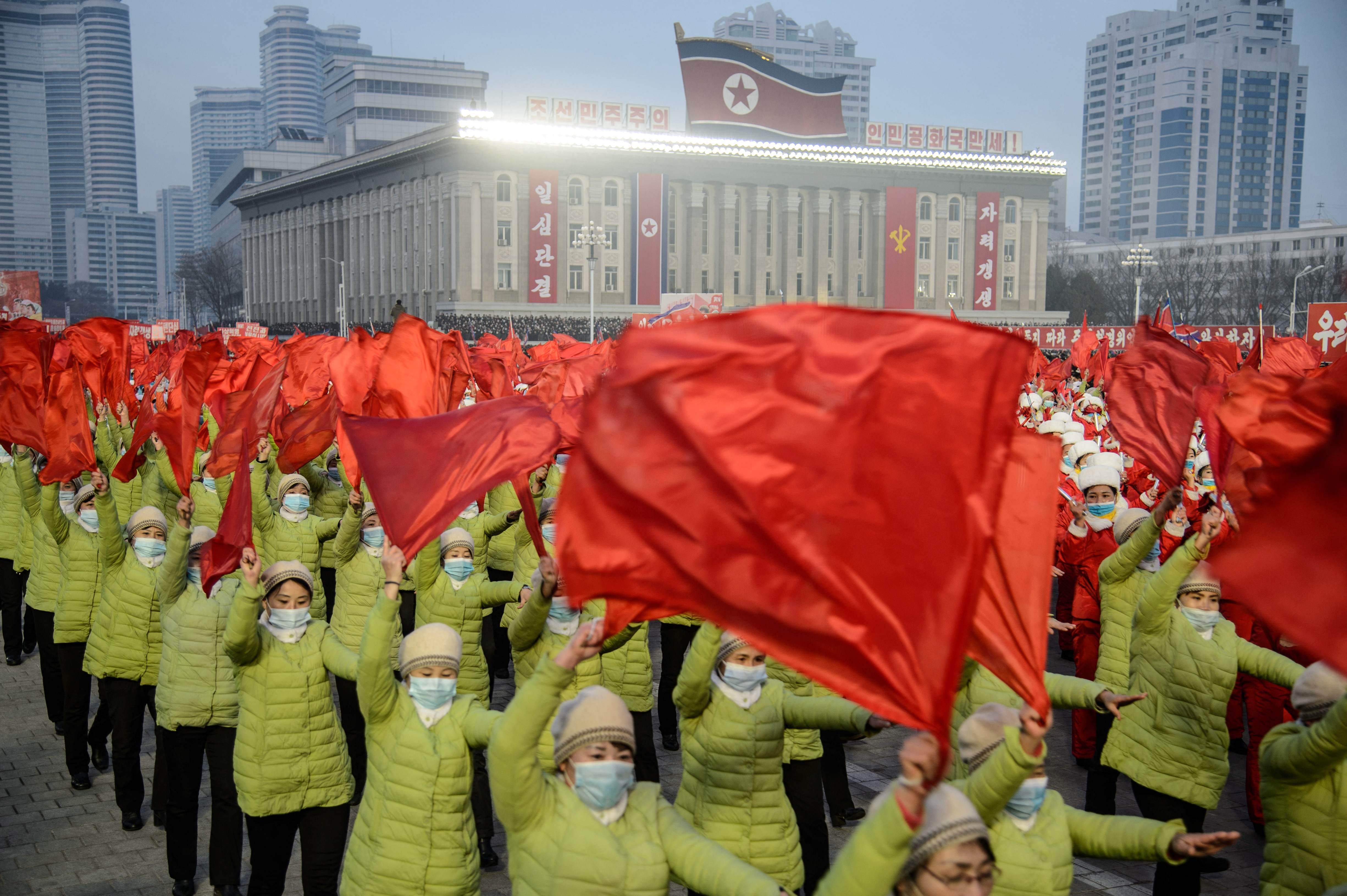 State-arranged demonstrations in Pyongyang in support of Kim Jong-un