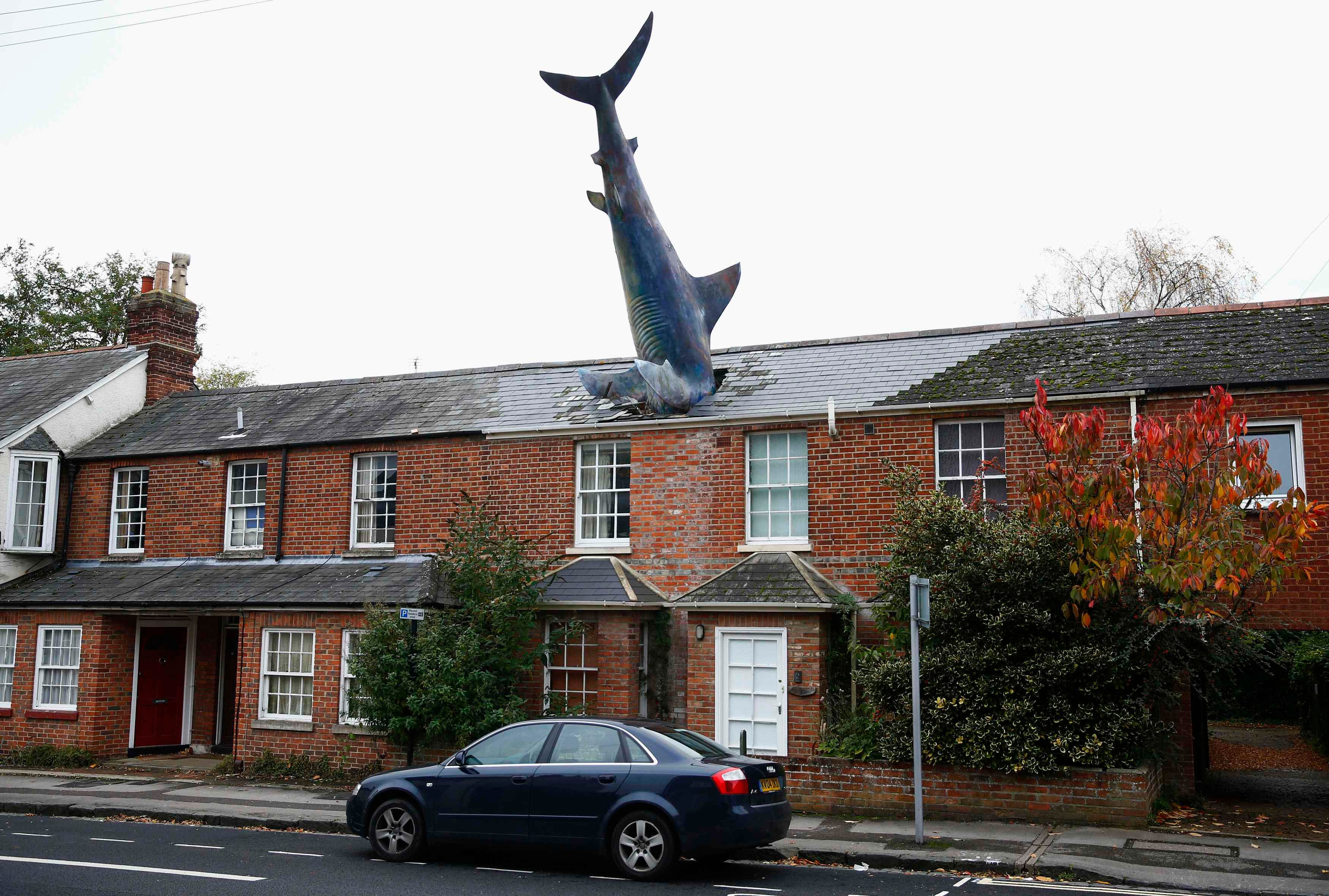 The Headington Shark in Oxford is a popular local attraction