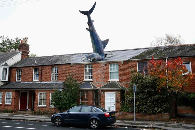 <p>The shark was created by sculptor John Buckley and is made from fibreglass</p>