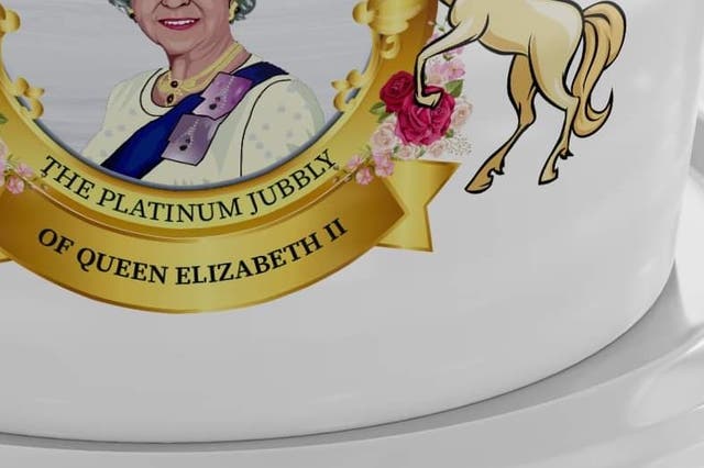 <p>A royal souvenir tea set featuring the misprint ‘Platinum Jubbly’</p>