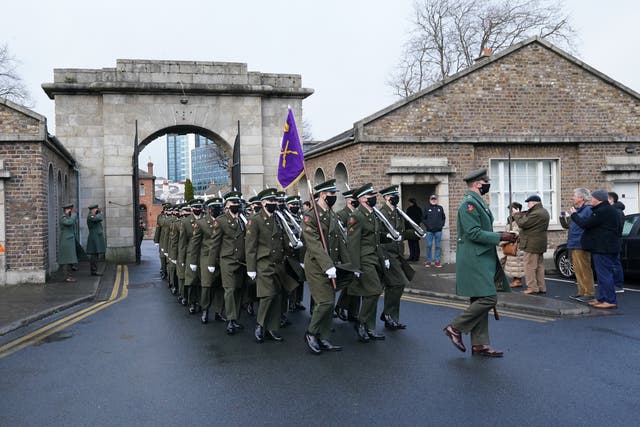 A ceremony marked the centenary of the handover of Beggar’s Bush Barracks (Niall Carson/PA)