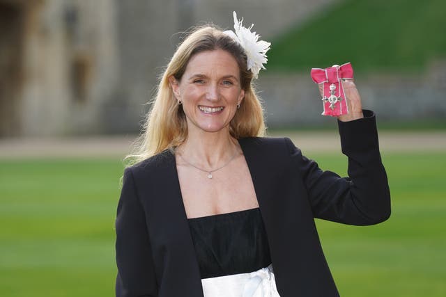 Labour MP Kim Leadbeater after receiving her MBE medal during an investiture ceremony at Windsor Castle (Steve Parsons/PA)
