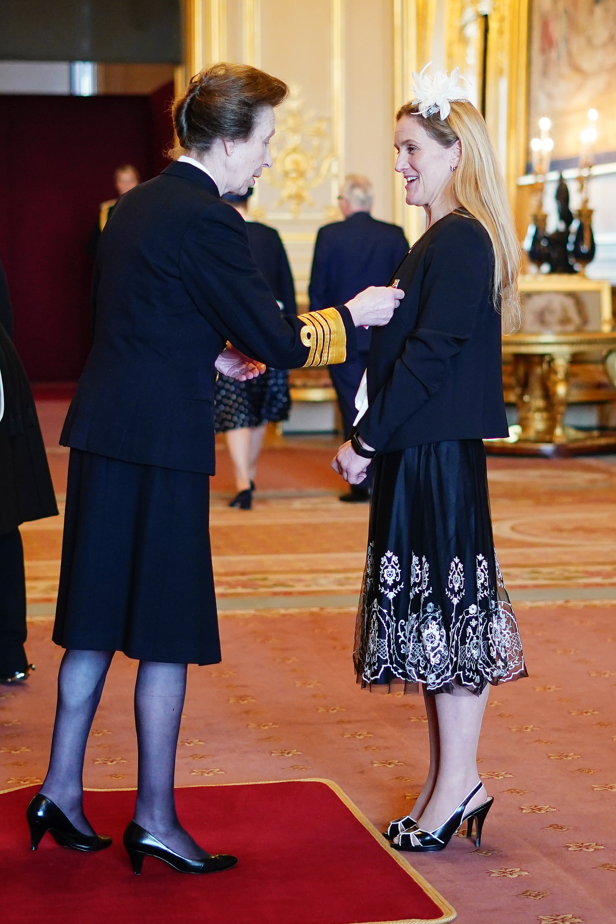 Kim Leadbeater MP received her MBE medal from the Princess Royal (Aaron Chown/PA)