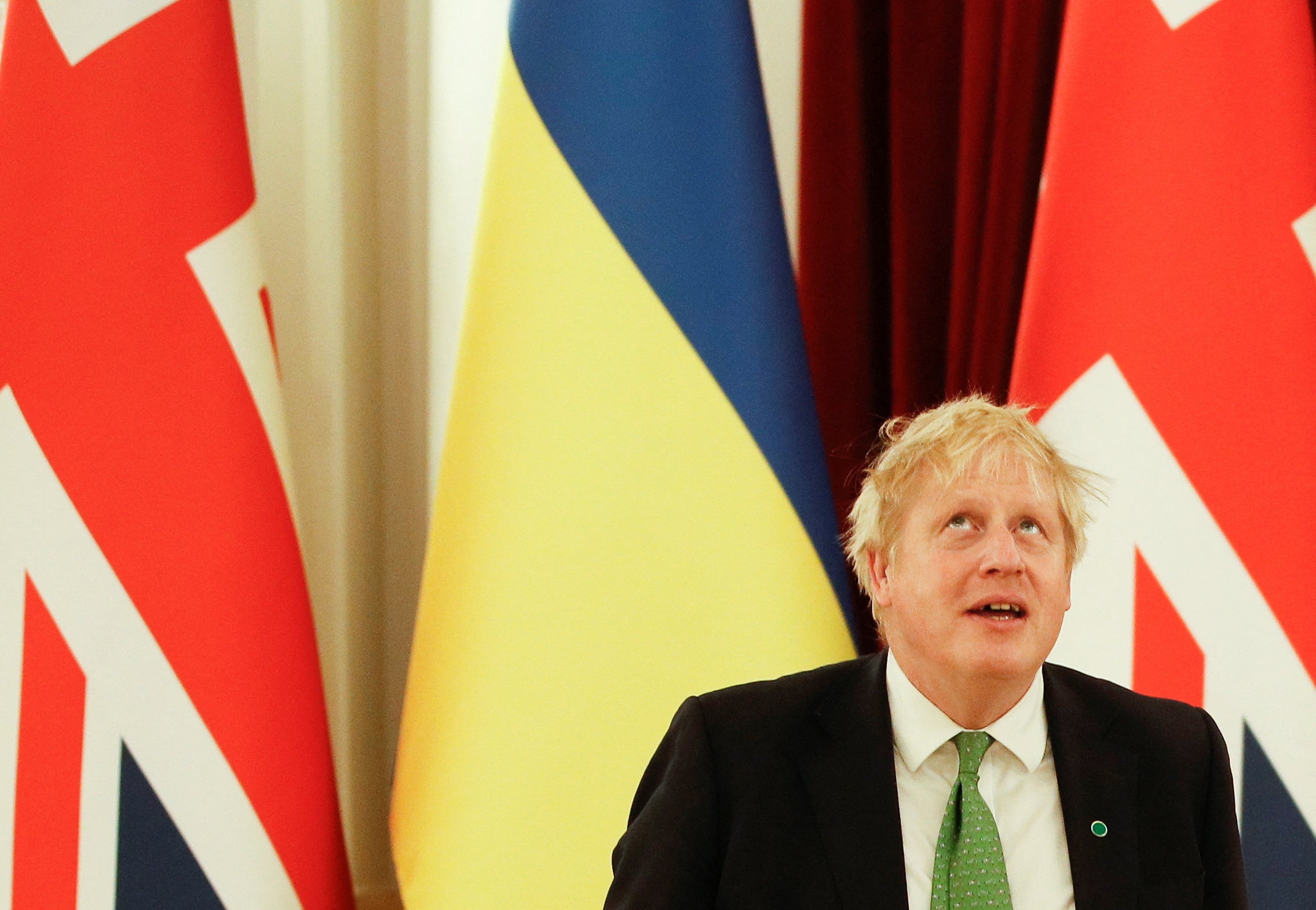 Prime Minister Boris Johnson in Kyiv, Ukraine (Peter Nicholls/PA)