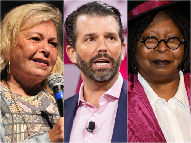 <p>Donald Trump Jr compared the Whoopi Goldberg race row to the treatment of Roseanne Barr</p>
